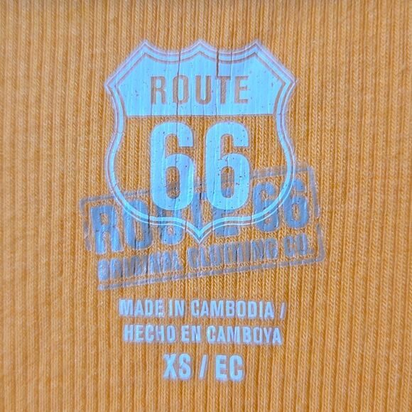 Route 66 Orange Y2K Ribbed Lace Trim Tank Top Size XS Elena Gilbert Bella - Picture 3 of 10